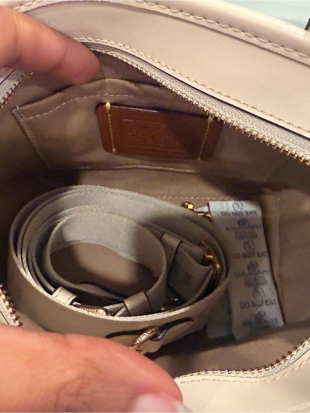 COACH Chalk Signature Mini Tote Bag - Picture 5 of 11